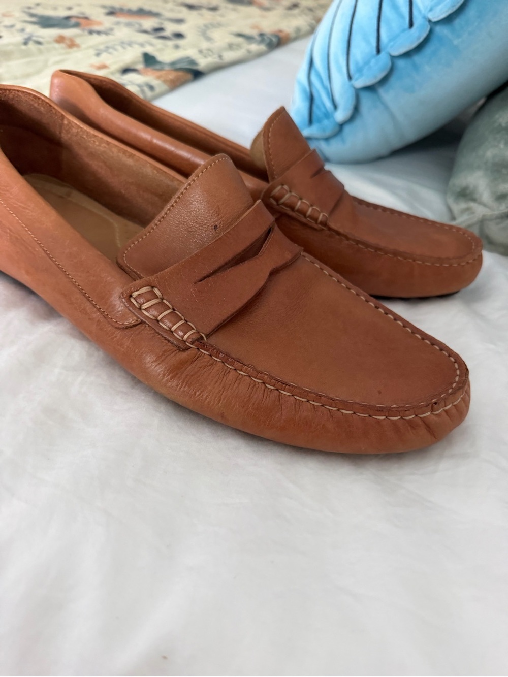 Nordstrom Men’s Brown Leather Penny Loafers size 10 - Picture 5 of 7